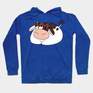 Flower Crown Cow Hoodie